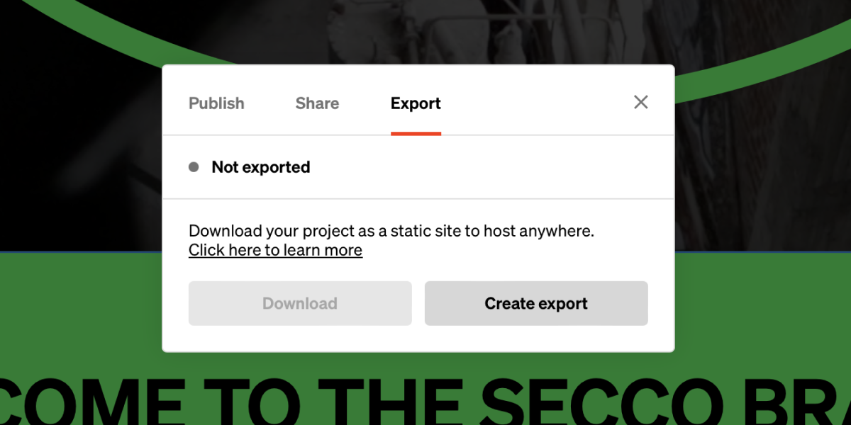 Project Export - Standards Help Center